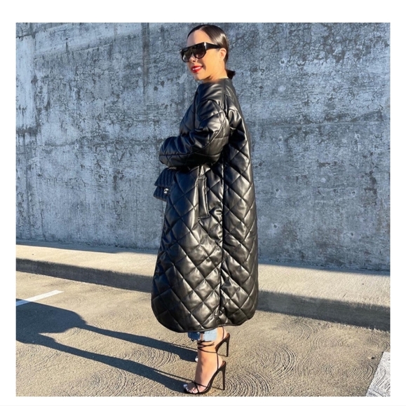 Faux leather coat - Picture 2 of 4